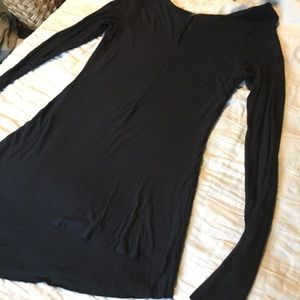 Lucy Black Tunic Layered Look Long Sleeve Top